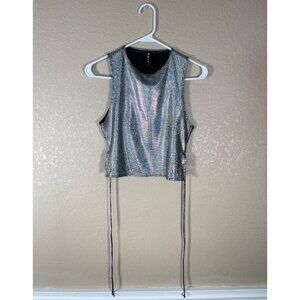 Motel Silver Shimmer Top